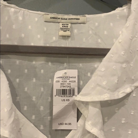 AE White Ruffled Blouse - Picture 3 of 3